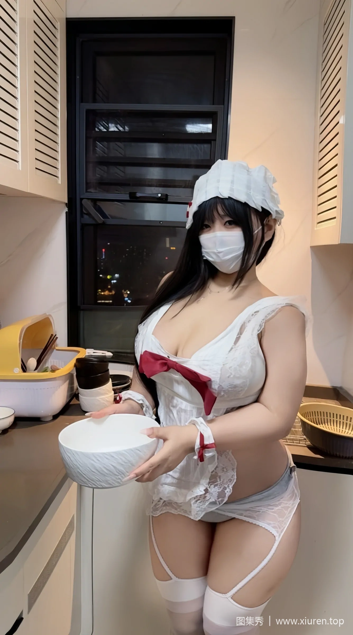 智惠姐姐-丁字小内+吊带儿白丝 [25P]插图8